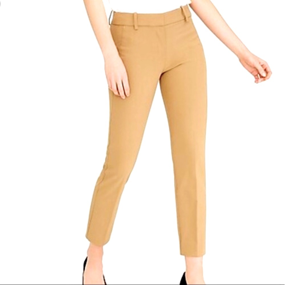 J.Crew Slim cropped camel Ruby pants